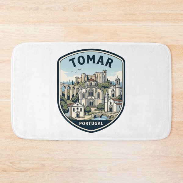 Item preview, Tomar Portugal Vintage Travel Badge Illustration designed and sold by k3rstman1.
