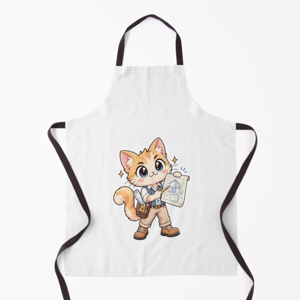 Item preview, Cute Architect Cat With Blueprint designed and sold by HoopeStylee.