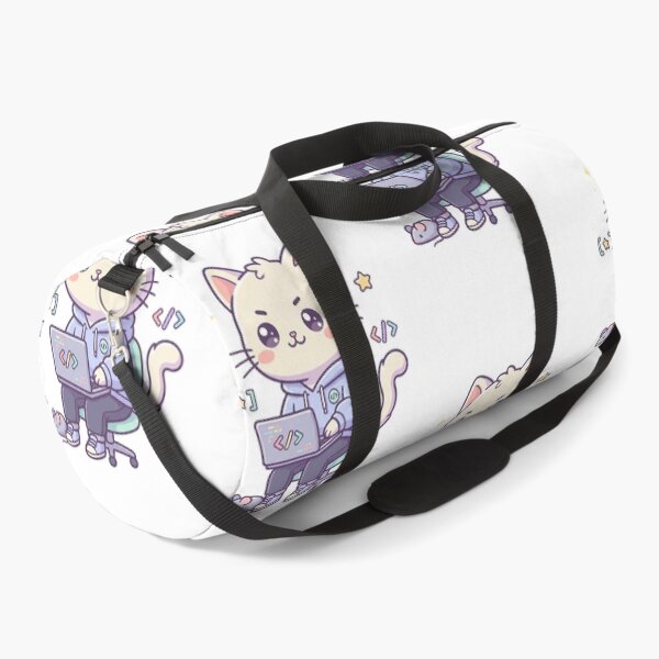 Item preview, Cute Programmer Cat Coding On Laptop designed and sold by HoopeStylee.