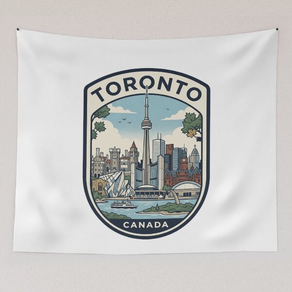 Item preview, Toronto Canada Skyline Vintage Travel Badge designed and sold by k3rstman1.