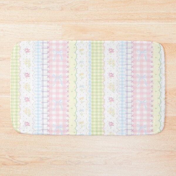 Item preview, Striped floral lace bow gingham pattern designed and sold by SimplebutSweet.