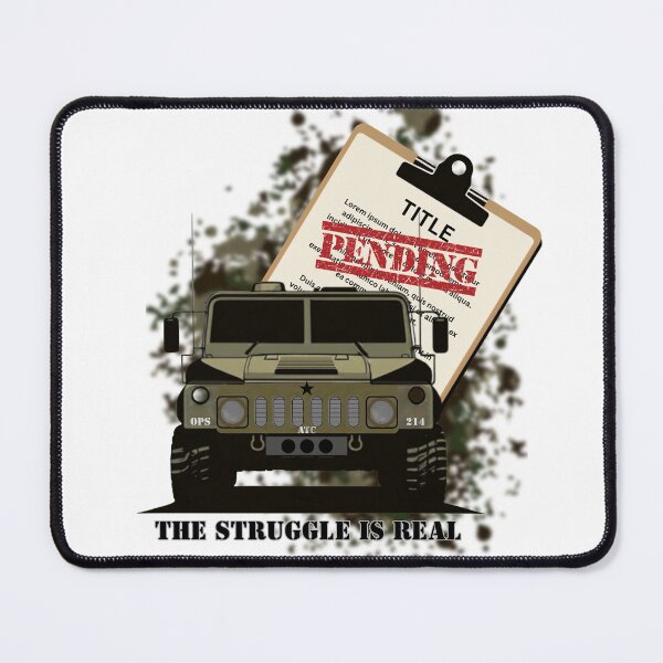 Item preview, The Struggle Is Real – Title Pending Tee | Off-Road Vehicle Humor Design designed and sold by SIGNAL & BLOOM.