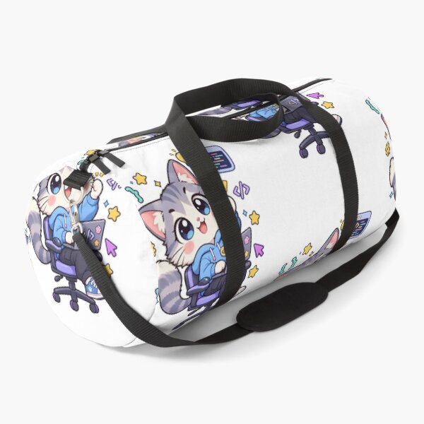 Item preview, Kawaii Cat Programmer Coding Away designed and sold by HoopeStylee.