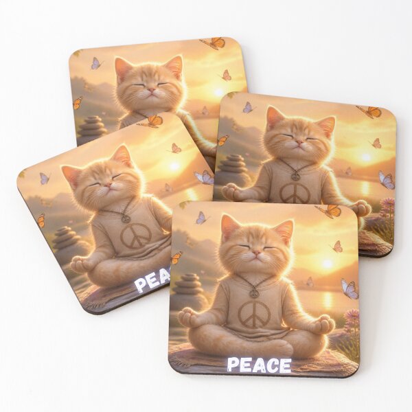 Item preview, Peace Zen Yoga Cat - Funny Meditating Kitten designed and sold by SALVO180674.