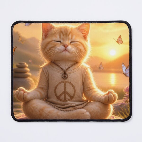 Item preview, Peace Zen Yoga Cat - Funny Meditating Kitten designed and sold by SALVO180674.