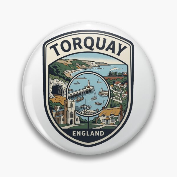 Item preview, Torquay England Coastal Travel Badge designed and sold by k3rstman1.