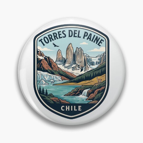 Item preview, Torres del Paine Chile Patagonia Vintage Travel Badge designed and sold by k3rstman1.