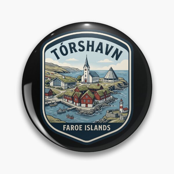 Item preview, Torshavn Faroe Islands Vintage Travel Emblem designed and sold by k3rstman1.