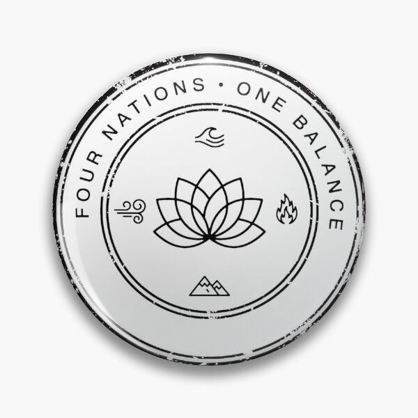 Item preview, Four Nations One Balance - White Lotus Minimalist Badge designed and sold by Khalid lq.