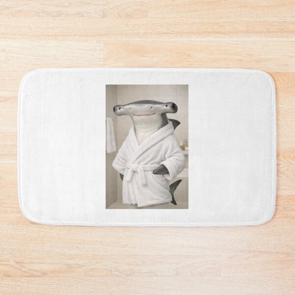 Item preview, Hammerhead Shark Wearing a Bathrobe designed and sold by Sillytoe.