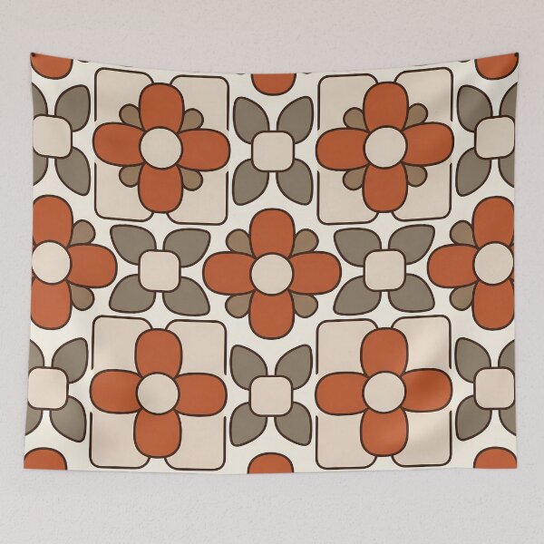 Item preview, B Aesthetic Vintage Abstract Floral Seamless Pattern Art designed and sold by ART ATTACK ZONE.