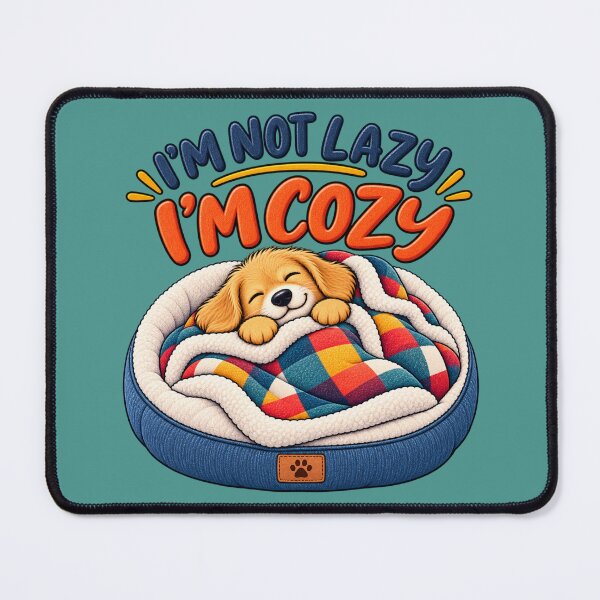 Item preview, I'm Not Lazy I'm Cozy Cute Cozy Puppy designed and sold by RosalesArts.