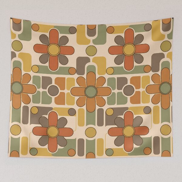 Item preview, C Aesthetic Vintage Abstract Floral Seamless Pattern Art designed and sold by ART ATTACK ZONE.