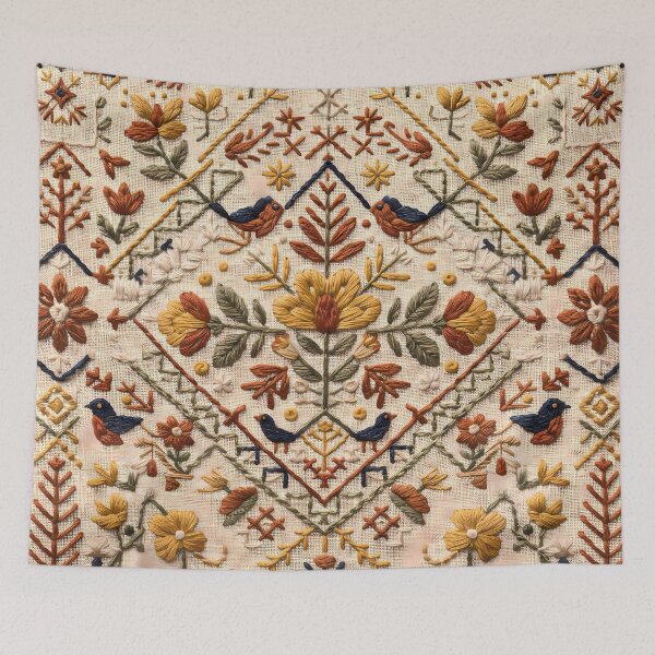 Item preview, Bird Aesthetic Vintage Abstract Floral Seamless Pattern Art designed and sold by ART ATTACK ZONE.