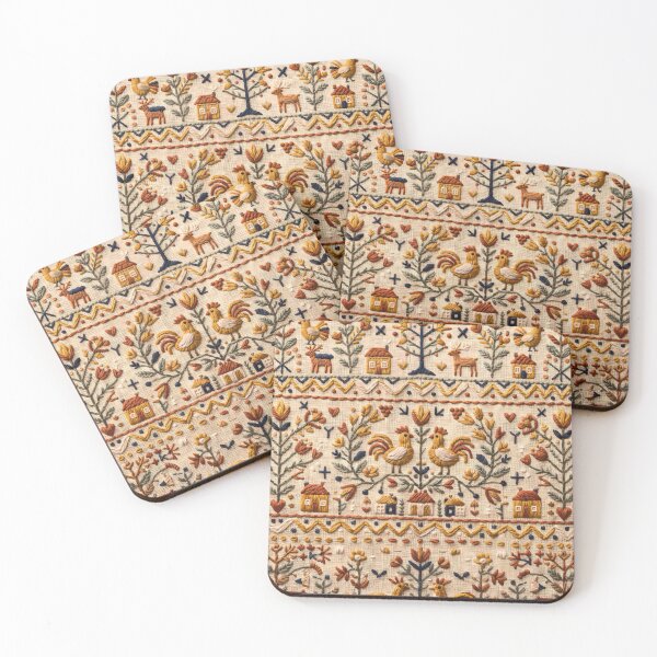 Item preview, Chicken Aesthetic Vintage Abstract Floral Seamless Pattern Art designed and sold by ART ATTACK ZONE.
