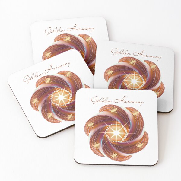 Item preview, Golden Harmony - The Luminescent Bee Mandala designed and sold by MinimalAurashop.