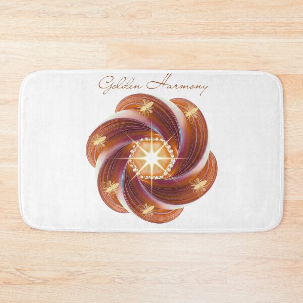 Item preview, Golden Harmony - The Luminescent Bee Mandala designed and sold by MinimalAurashop.