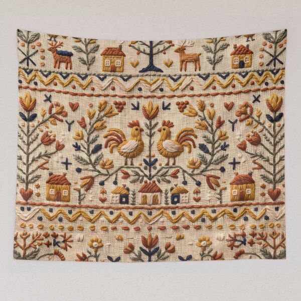 Item preview, Chicken Aesthetic Vintage Abstract Floral Seamless Pattern Art designed and sold by ART ATTACK ZONE.