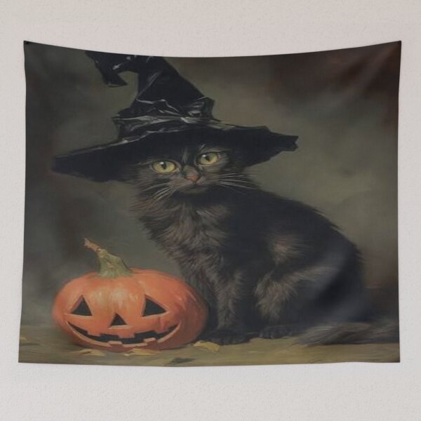 Item preview, witch cat designed and sold by pksart1.