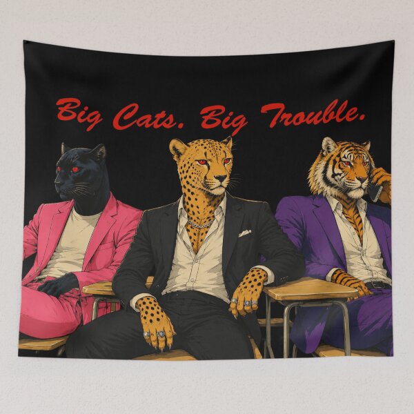 Item preview, Big Cats. Big Trouble. designed and sold by Animal Cosmic Society.