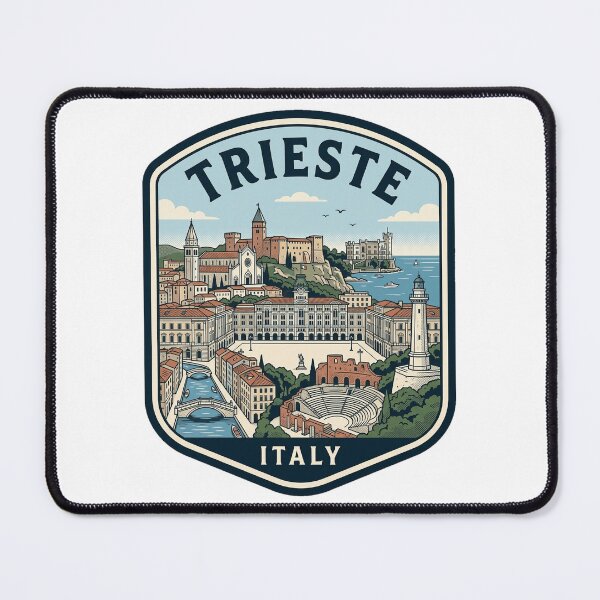 Item preview, Trieste Italy Vintage Travel Landmark Illustration designed and sold by k3rstman1.
