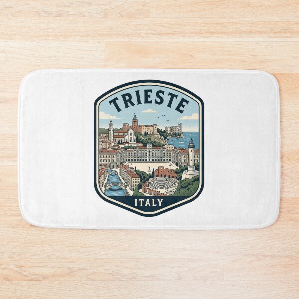 Item preview, Trieste Italy Vintage Travel Landmark Illustration designed and sold by k3rstman1.