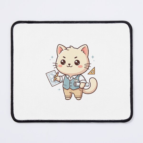 Item preview, Kawaii Cat Architect Designing Buildings designed and sold by HoopeStylee.