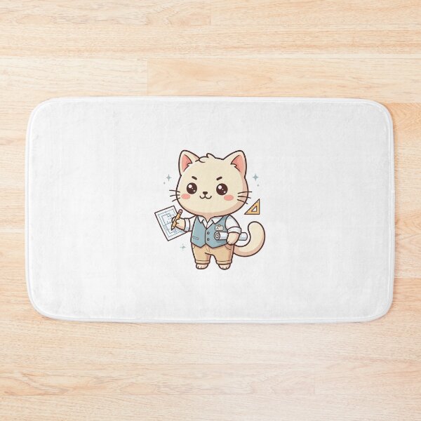 Item preview, Kawaii Cat Architect Designing Buildings designed and sold by HoopeStylee.