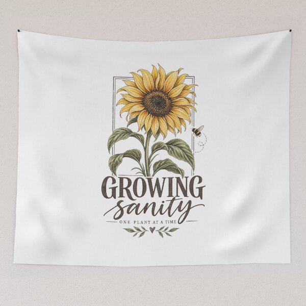 Item preview, Growing Sanity One Plant at a Time | Vintage Sunflower Garden designed and sold by InkBarn.