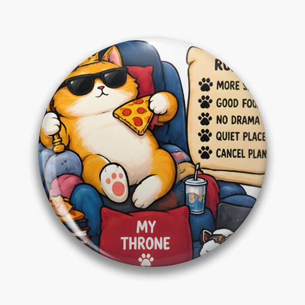 Item preview, Introvert King Cat Funny Royalty designed and sold by Social Battery Co..