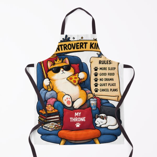 Item preview, Introvert King Cat Funny Royalty designed and sold by Social Battery Co..