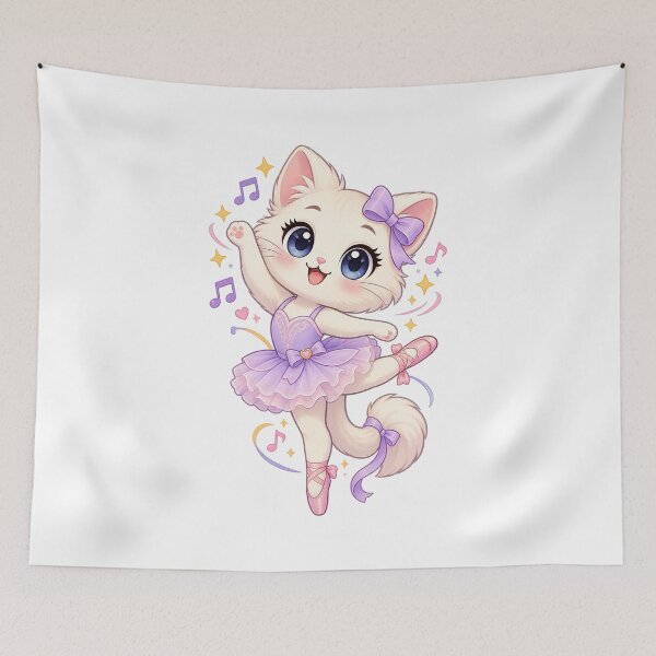 Item preview, Kawaii Cat Dancer In Motion designed and sold by HoopeStylee.