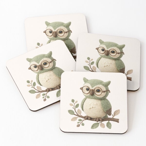 Item preview, Cute Crochet-Style Owl – Cozy Yarn-Inspired Woodland Design designed and sold by Doodleberry Bloom.