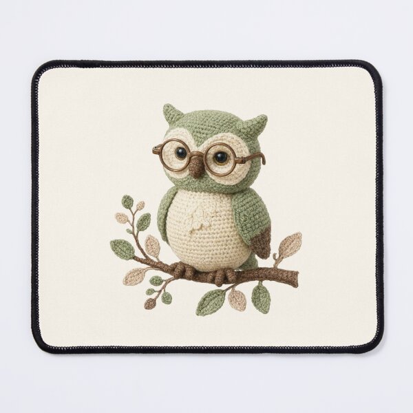 Item preview, Cute Crochet-Style Owl – Cozy Yarn-Inspired Woodland Design designed and sold by Doodleberry Bloom.