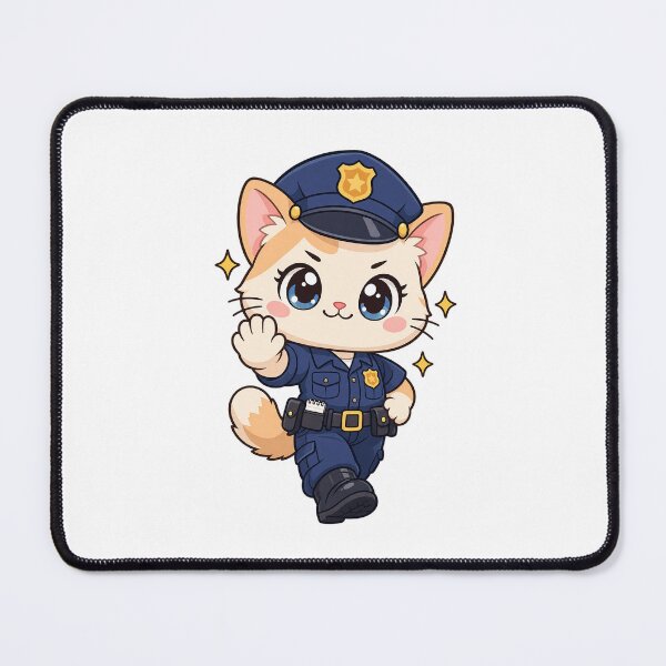 Item preview, Cute Police Cat On Patrol designed and sold by HoopeStylee.