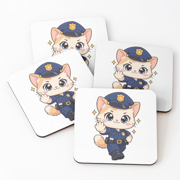 Item preview, Cute Police Cat On Patrol designed and sold by HoopeStylee.