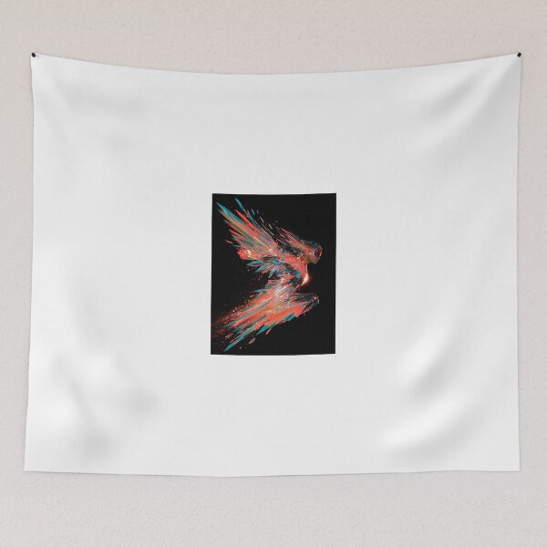 Item preview, Cyberpunk Cosmic Energy Flight Digital Art | Abstract Shard Superhero Wall Print designed and sold by D Digital Art.