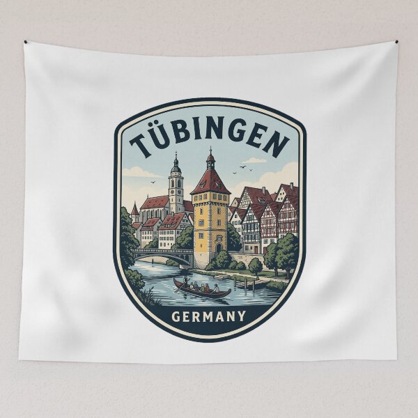 Item preview, Tübingen Germany Vintage Travel Badge Neckar River designed and sold by k3rstman1.