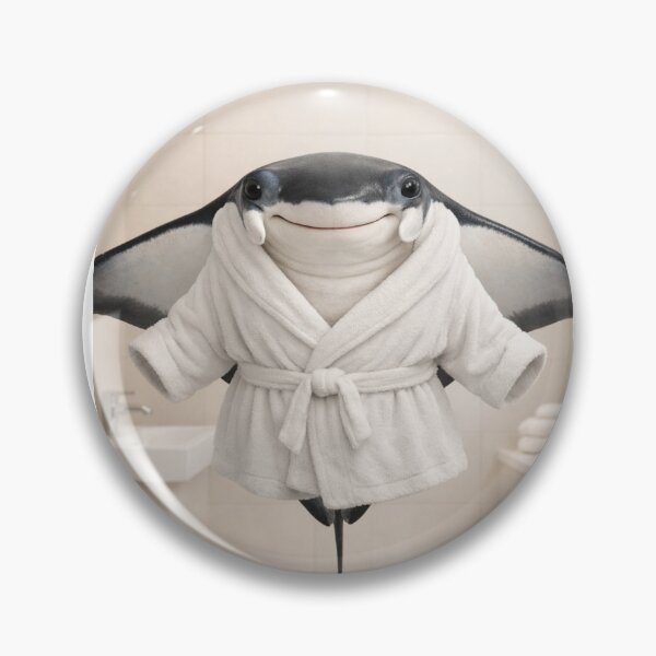 Item preview, Manta Ray Wearing a Cozy Bathrobe designed and sold by Sillytoe.