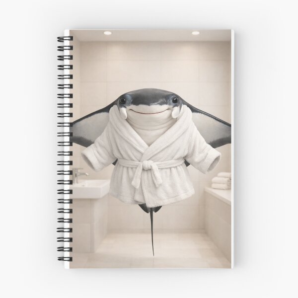 Item preview, Manta Ray Wearing a Cozy Bathrobe designed and sold by Sillytoe.
