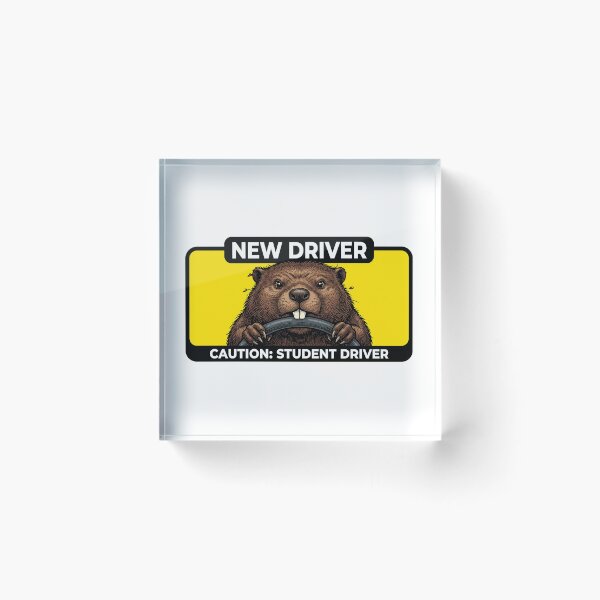 Item preview, Student Driver Beaver Badge designed and sold by Tiffany Roy.