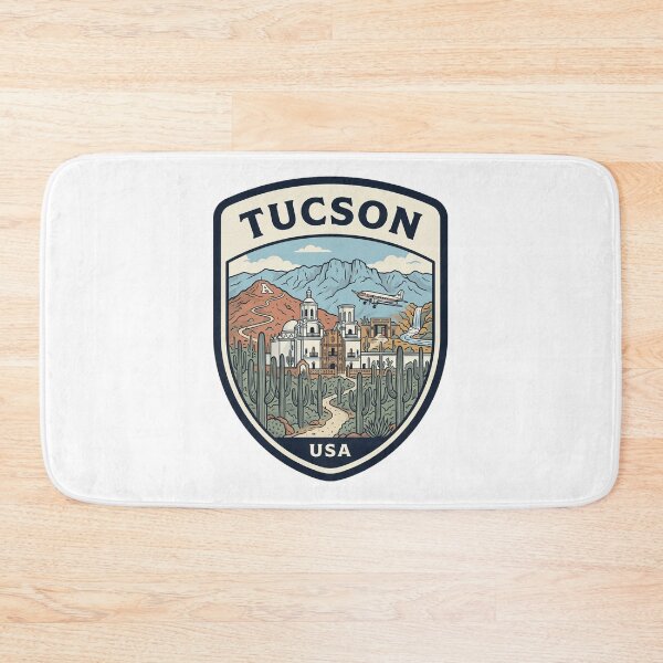 Item preview, Tucson Arizona Saguaro Desert Vintage Travel Badge designed and sold by k3rstman1.
