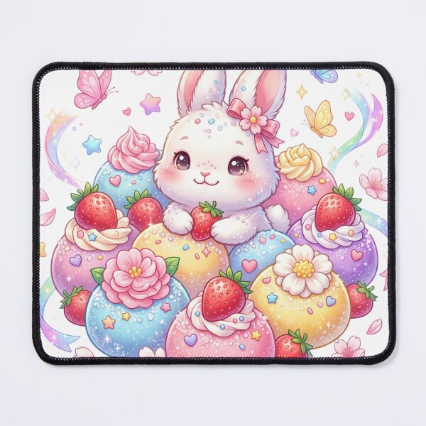 Item preview, White bunny emerging from mochi designed and sold by kidoramagic.