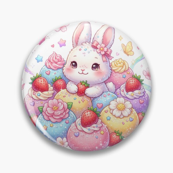 Item preview, White bunny emerging from mochi designed and sold by kidoramagic.
