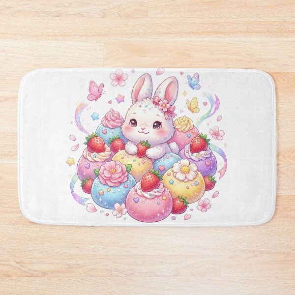 Item preview, White bunny emerging from mochi designed and sold by kidoramagic.