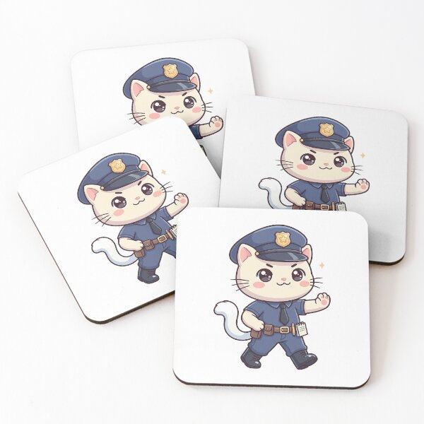 Item preview, Kawaii Cat Police Officer Ready To Help designed and sold by HoopeStylee.