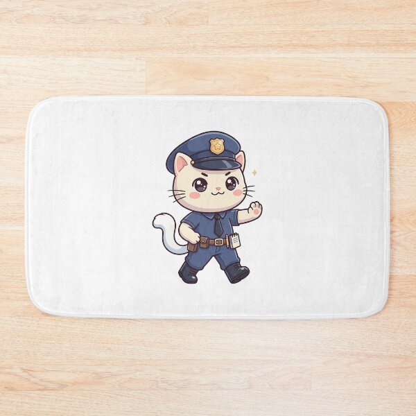 Item preview, Kawaii Cat Police Officer Ready To Help designed and sold by HoopeStylee.