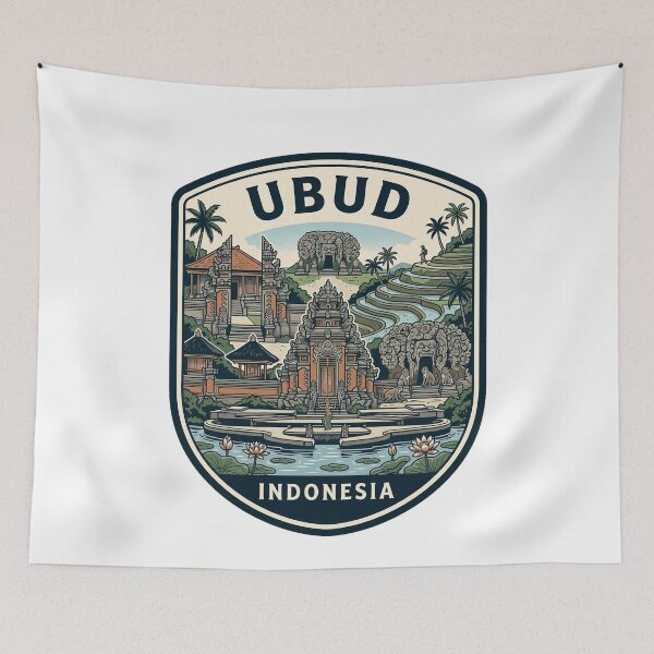 Artikelvorschau, Ubud Bali Indonesien Vintage Reiseabzeichen entworfen und verkauft von k3rstman1.
