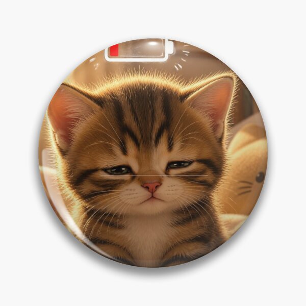 Item preview, Low Battery Grumpy Cat - Funny Introvert Kitten Art designed and sold by SALVO180674.