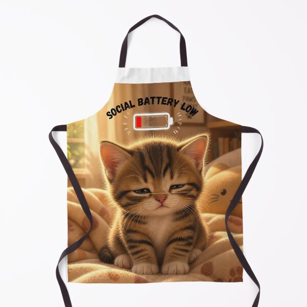 Item preview, Low Battery Grumpy Cat - Funny Introvert Kitten Art designed and sold by SALVO180674.